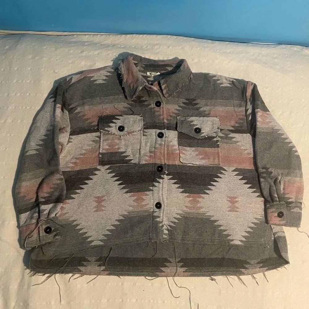 LA MIEL Multicolor Knit Jacket Size L Worn In great Condition - Picture 1 of 12